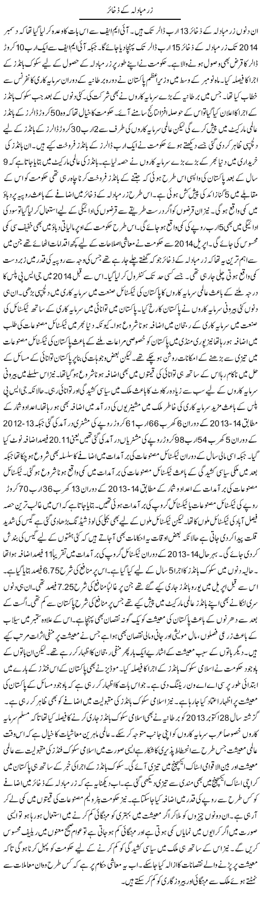 Zar e Mubadala Ke Zakhair | M.I Khalil | ColumnsHub